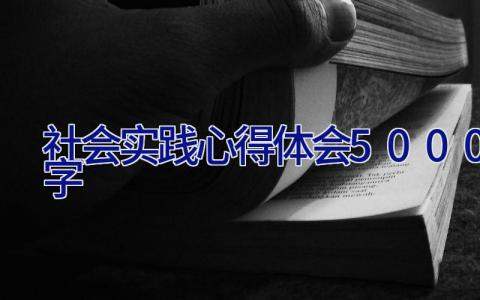 社会实践心得体会5000字 社会实践心得体会5000字大学生篇