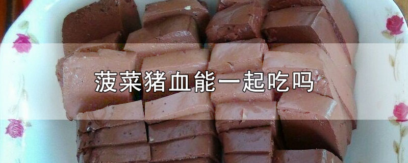 菠菜猪血能一起吃吗?菠菜猪血一起吃会怎么样?