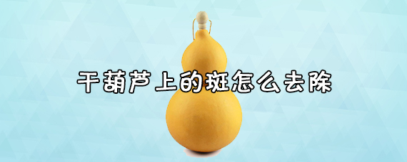 干葫芦上的斑怎么去除 葫芦表面怎样处理