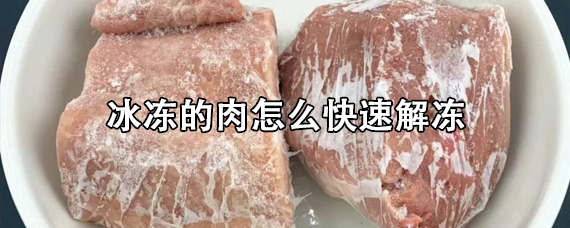 冷冻肉如何快速解冻？冷冻肉快速解冻的方法介绍