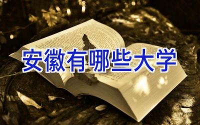 安徽有哪些大学