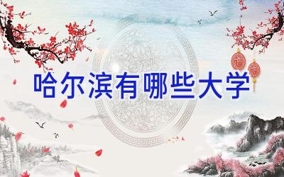 哈尔滨有哪些大学