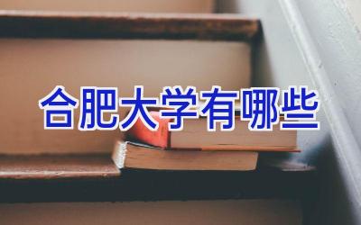 合肥大学有哪些