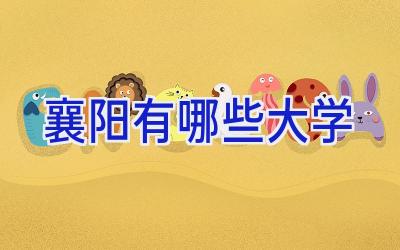 襄阳有哪些大学