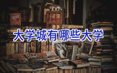 大学城有哪些大学