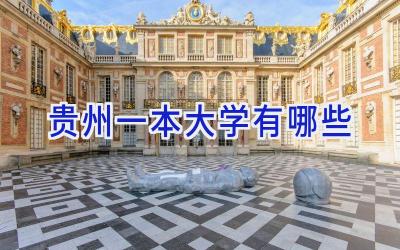 贵州一本大学有哪些