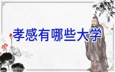 孝感有哪些大学