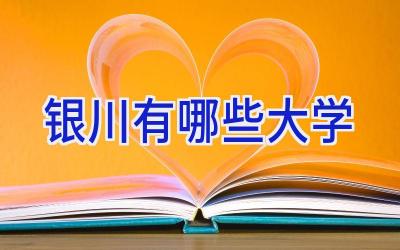 银川有哪些大学