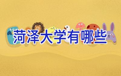 菏泽大学有哪些