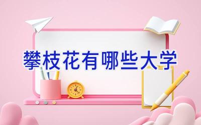 攀枝花有哪些大学
