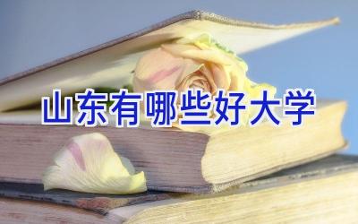 山东有哪些好大学