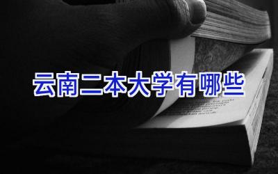 云南二本大学有哪些