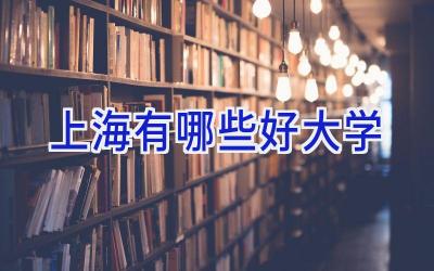 上海有哪些好大学