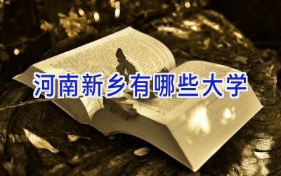 河南新乡有哪些大学