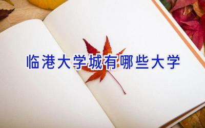 临港大学城有哪些大学
