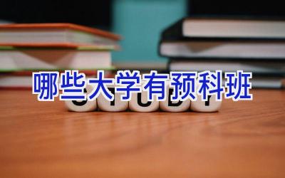 哪些大学有预科班