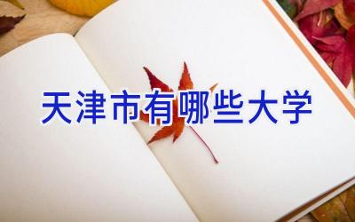 天津市有哪些大学