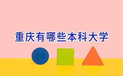 重庆有哪些本科大学