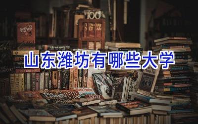 山东潍坊有哪些大学
