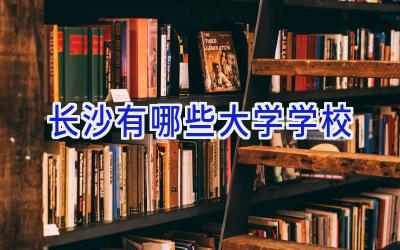 长沙有哪些大学学校