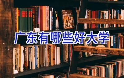 广东有哪些好大学