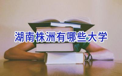 湖南株洲有哪些大学