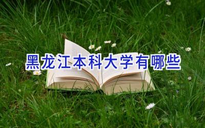黑龙江本科大学有哪些