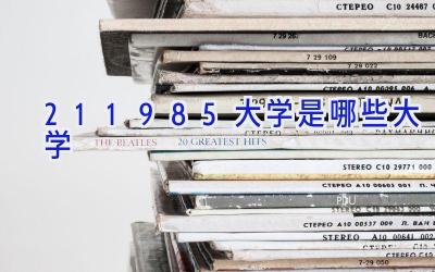 211985大学是哪些大学