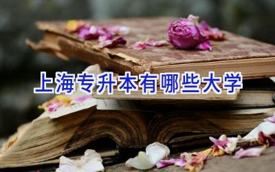 上海专升本有哪些大学