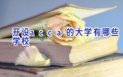 开设acca的大学有哪些学校