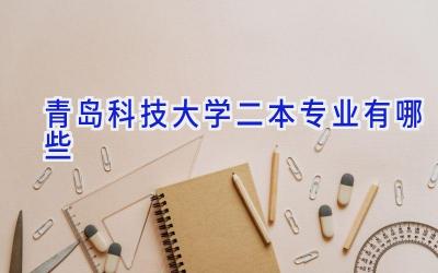 青岛科技大学二本专业有哪些