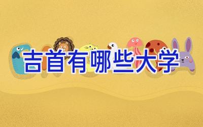 吉首有哪些大学