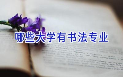 哪些大学有书法专业