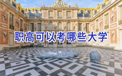 职高可以考哪些大学