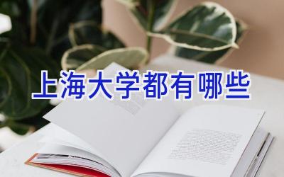 上海大学都有哪些