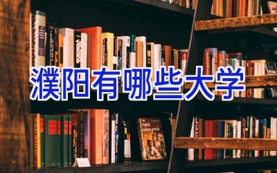 濮阳有哪些大学