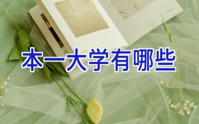 本一大学有哪些