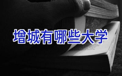增城有哪些大学