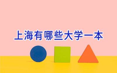 上海有哪些大学一本