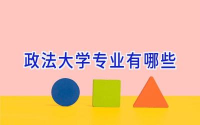 政法大学专业有哪些