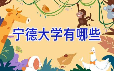 宁德大学有哪些