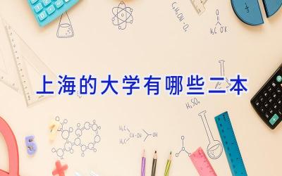 上海的大学有哪些二本
