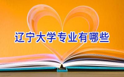 辽宁大学专业有哪些