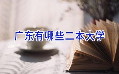 广东有哪些二本大学