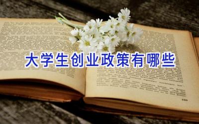 大学生创业政策有哪些