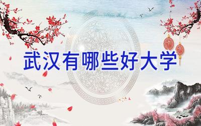 武汉有哪些好大学
