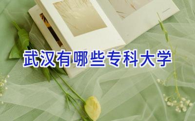 武汉有哪些专科大学