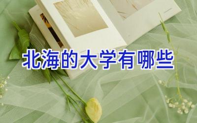 北海的大学有哪些