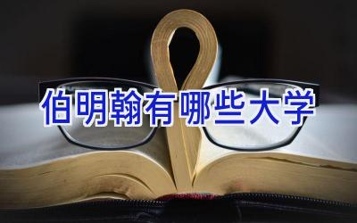 伯明翰有哪些大学