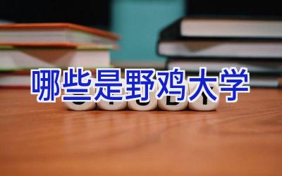 哪些是野鸡大学